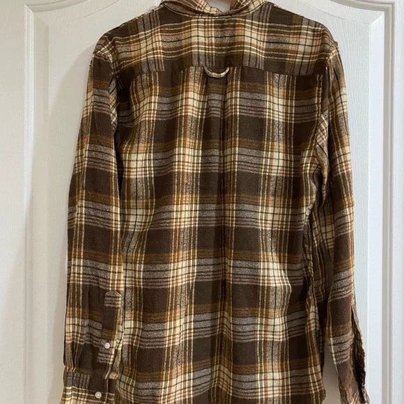 Brown Plaid Button-Up Shirt - Picture 3 of 3